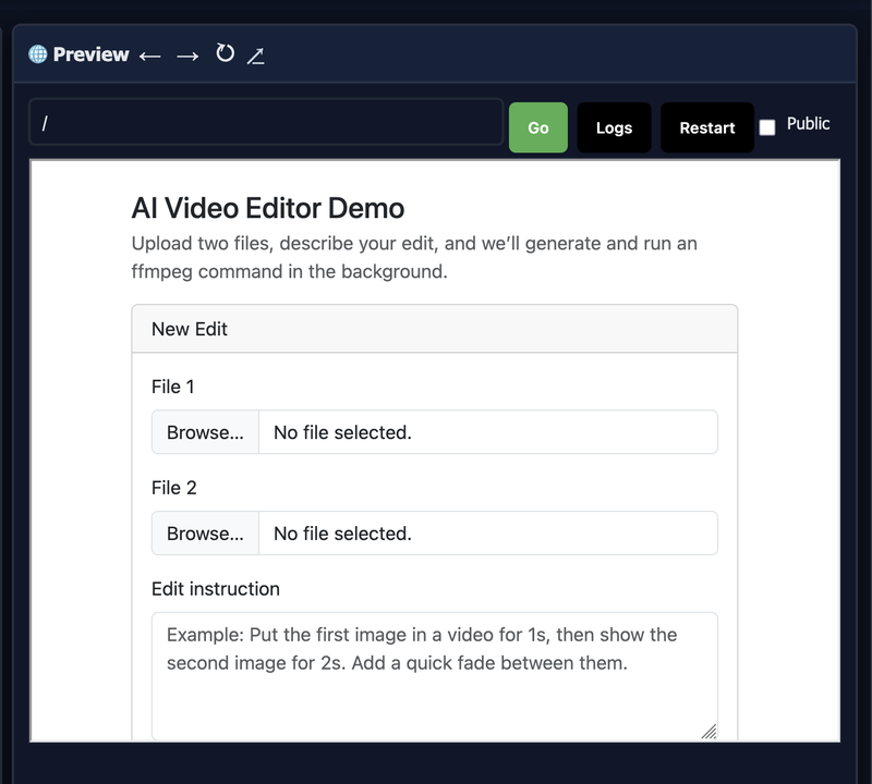 Live Preview Screenshot